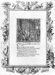 Henri IV (1553-1610) King of France and Navarre teaching the Dauphin Louis de France, future Louis XIII (1601-43) c.1605 (engraving) (b/w photo)