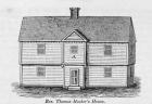Reverend Thomas Hooker's House, from 'Connecticut Historical Collections', by John Warner Barber, 1856 (engraving)