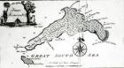Map of South Pacific Island, 1800 (litho) (b/w photo)