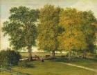 Herder with Cattle beneath Autumnal Trees, c.1821 (oil on paper laid on cardboard)