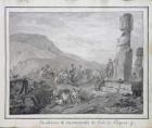 Islanders & Monuments of Easter Island, 1786 (w/c & ink on paper) (see also BAL 72648)