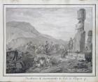 Islanders & Monuments of Easter Island, 1786 (w/c & ink on paper) (see also BAL 72648)