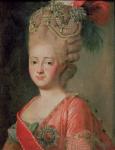 Portrait of Empress Maria Fyodorina (1759-1828), 1770s (oil on canvas)