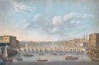 View of Westminster Bridge, engraved by Pierre Michel Alix (1762-1817), 1799 (colour engraving)