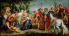 David Meeting Abigail, c.1620-5 (oil on canvas)