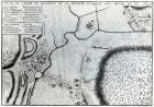 Field Plan for the Battle of Arques (engraving) (b/w photo)