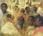 Study of Moorish Heads (oil on panel)