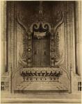 The The-ha-thana or the Lions' throne in the Myei-nan or Main Audience Hall in the palace of Mandalay, Burma, late 19th century (albumen print) (b/w photo)