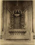 The The-ha-thana or the Lions' throne in the Myei-nan or Main Audience Hall in the palace of Mandalay, Burma, late 19th century (albumen print) (b/w photo)