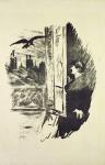 Illustration for 'The Raven', by Edgar Allen Poe, 1875 (litho)