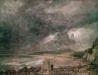 Weymouth Bay with Approaching Storm (oil on canvas)