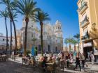 Cadiz, Cadiz Province, Andalusia, southern Spain. The cathedral on Plaza de la Catedral, built between 1722 and 1838. Catedral de Santa Cruz de Cádiz. (photo)