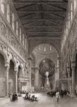Interior of the Cathedral at Messina, Sicily, Italy (engraving)