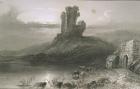 Kilcolman Castle, County Cork, Ireland, from 'Scenery and Antiquities of Ireland' by George Virtue, 1860s (engraving)