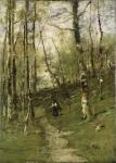 In the Barbizon Woods in 1875 (oil on canvas)