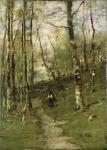 In the Barbizon Woods in 1875 (oil on canvas)