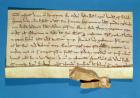 A formal protest over the anointment of Henry III (1207-72) in Gloucester, written by the Papal Legate, Cardinal Gualo, 1218 (vellum)