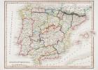 Map of Spain and Portugal, from 'Smith's General Atlas', published by C. Smith Mapseller, London in 1850 (colour litho)