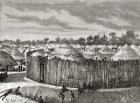 A village in Central Africa during the 19th century, from 'Africa Pintoresca', published 1888 (engraving)