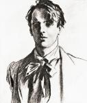 William Butler Yeats, 1865  1939. Irish poet. After the charcoal drawing by J. S. Sargent. From Impressions of English Literature, published 1944.