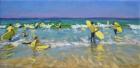 Surf School at St. Ives (oil on canvas)