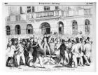 Revolt in Vienna on 30th March 1848, illustration from 'Illustrierte Zeitung' (engraving) (b/w photo)