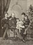Alexander III of Russia and his family, from 'La Ilustracion Espanola y Americana' of 1881 (litho)
