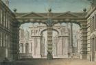 Set design for the world premiere performance of 'Idomeneo', by Wolfgang Amadeus Mozart in Munich, 1781 (pen and wash)