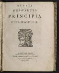 Title page of Principia philosophiae by Rene Descartes, 1644