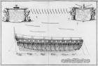 Cross-section of a vessel lined inside, illustration from the 'Atlas de Colbert', plate 24 (pencil & w/c on paper) (b/w photo)