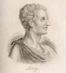 Titus Livius, aka Livy 59BC-17AD. Roman historian. Author of the History of Rome.Engraved by J.W.Cook.