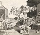 The Battle of the Pictures, from 'The Works of Hogarth', published 1833 (litho)