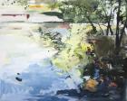 The Alster in High Summer, Hamburg, 2013, (oil on board)