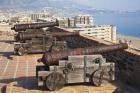 View over the gun battery of Sohail Castle to the city (photo)