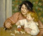 Child with Toys, Gabrielle and the Artist's son, Jean, 1895-96 (oil on canvas)