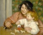 Child with Toys, Gabrielle and the Artist's son, Jean, 1895-96 (oil on canvas)