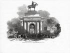 The Great Wellington Statue as it would appear from Constitution Hill, published in 'The Illustrated London News', 3rd October 1846 (engraving)