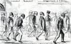 Convicts Exercising in Pentonville Prison, from 'The Criminal Prisons of London and Scenes of Prison Life' by Henry Mayhew and John Binny, 1862 (engraving)