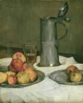 Still life with apples and pewter jug, 1878 (oil on canvas)
