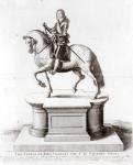 The statue of King Charles the 1st at Charing Cross (engraving) (b/w photo)