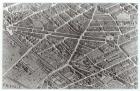 Plan of Paris, known as the 'Plan de Turgot', engraved by Claude Lucas, 1734-39 (engraving) (b/w photo) (detail)