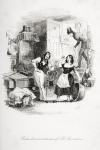 Reduced circumstances of Mr. Mantalini, illustration from `Nicholas Nickleby' by Charles Dickens (1812-70) published 1839 (litho)