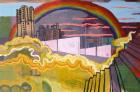 Urban rainbow, 2016, (acrylic on canvas)