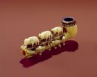 Korvack pipe with carved Polar Bears (ivory)