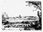View of a Canal, 1650 (etching)
