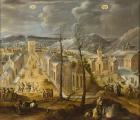 January and February from Los doce meses del año (The Twelve Months of the Year), 1650-99 (oil on canvas)