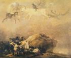 Capriccio Scene: Animals in the Sky (oil on canvas)