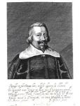 Portrait of John Pym (c.1584-1643) engraved by George Glover (1618-c.53) (engraving) (b/w photo)