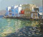 Little Venice, Mykonos (oil on canvas)