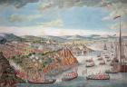 A View of the Taking of Quebec, September 13th 1759 (colour engraving)